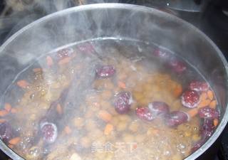 红糖水炖豆的做法步骤:4