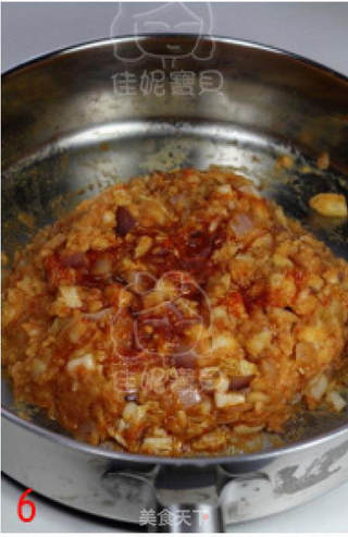 辣白菜土豆泥拌饭的做法步骤:6