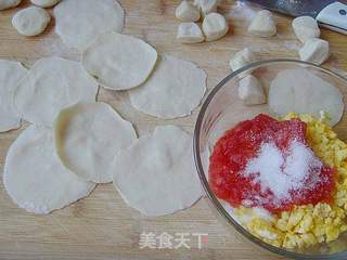 番茄鸡蛋饺子的做法步骤:5