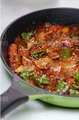 香煎五花肉配馕的做法步骤:6