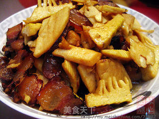 春笋炒腊味的做法步骤:7