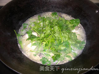 跳跳鱼香菜豆腐汤的做法步骤:5