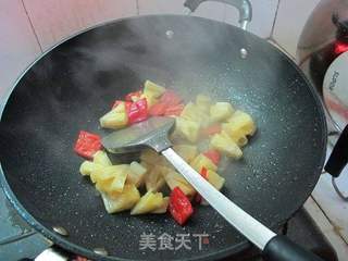 菠萝鸡的做法步骤:7