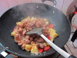 菠萝鸡的做法步骤:8