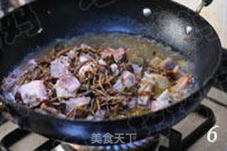 腊仔鸡烧干豆角的做法步骤:6