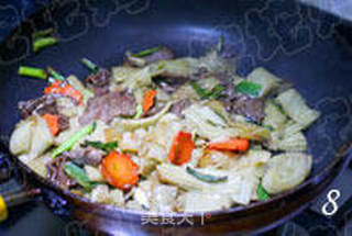 湖北特色风味小吃 牛肉炒豆丝的做法步骤:8