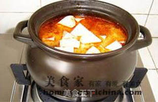 泡菜豆腐砂锅的做法步骤:8