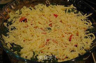 焗烤蘑菇海鲜饭的做法步骤：12