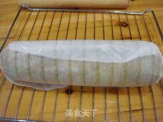 紫薯绿茶蛋糕卷的做法步骤:16