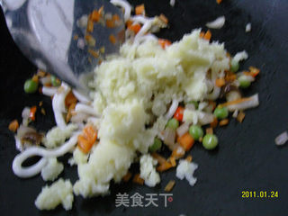 【薯泥焗乌冬面】的做法步骤:4