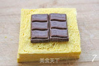 超高热量下午茶 巧克力西多士的做法步骤:7