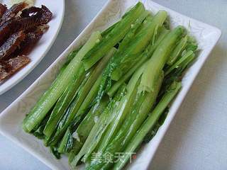 简单V奢华美味:豆豉鲮鱼油麦菜的做法步骤:7