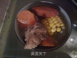 红萝卜玉米煲排骨汤的做法步骤:5