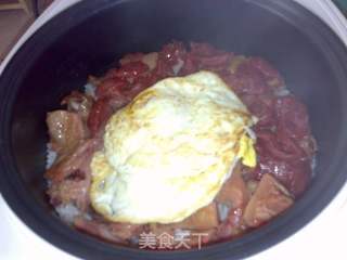 腊味蔬菜煲仔饭的做法步骤：6