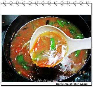羊肉胡萝卜丝糊汤火锅的做法步骤:8