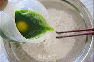 菠菜手擀面的做法步骤:3