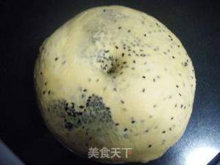 鲜奶油黑芝麻吐司的做法步骤:4