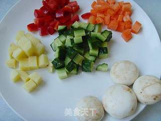 土豆鲜蘑沙拉的做法步骤:2