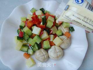 土豆鲜蘑沙拉的做法步骤:7