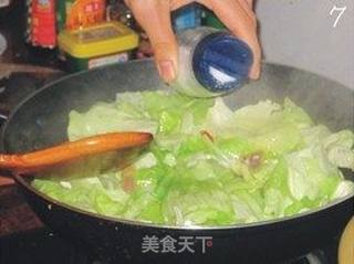 腊肉炒手撕包菜的做法步骤:7