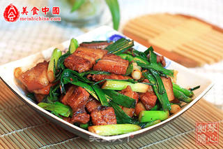 简单的蒜苗红烧肉的做法步骤:8