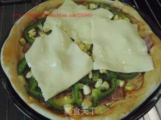 培根玉米青椒派的做法步骤:11