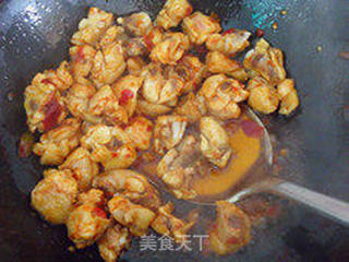 菜薹炒鸡肉的做法步骤：5