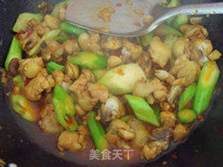 菜薹炒鸡肉的做法步骤：7