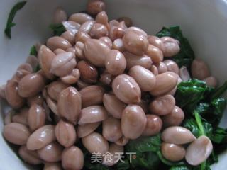 菠菜拌花生的做法步骤：3