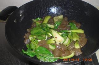 青菜炒红薯粉的做法步骤：7