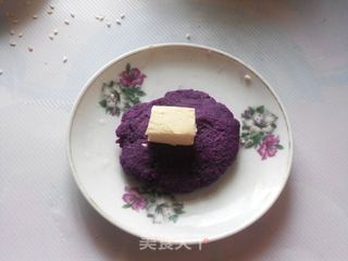 紫色魅惑--紫薯奶酪球的做法步骤:2