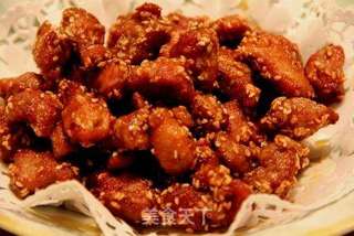 清真小菜“香炸芝麻羊肉”的做法步骤:8