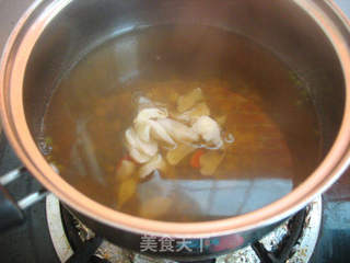 【绿豆百合瘦肉羹】的做法步骤:5