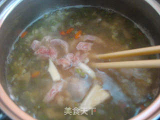 【绿豆百合瘦肉羹】的做法步骤:6