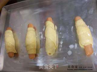 早餐@@香肠芝士面包的做法步骤:5