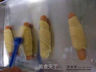 早餐@@香肠芝士面包的做法步骤:6
