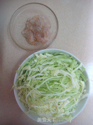 双虾包菜墩的做法步骤:2