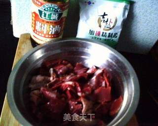 滑炒心尖的做法步骤:4