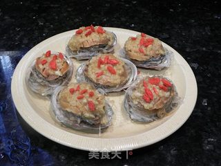 蒜茸粉丝蒸鲜鲍的做法步骤：6