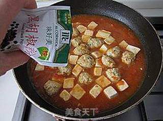 茄汁肉圆豆腐的做法步骤:10