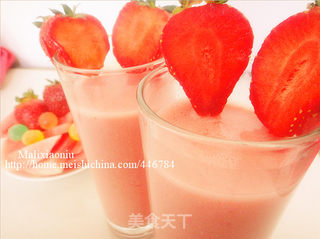 西瓜草莓冰饮的做法步骤:8
