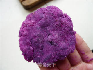 香甜豆沙紫薯球的做法步骤:4