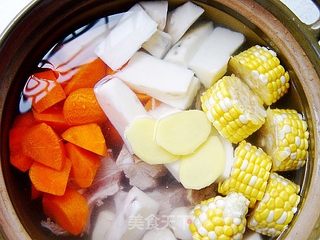 鲜淮山玉米骨头汤的做法步骤:6