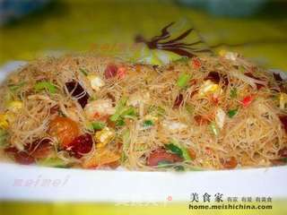 简易版家乡小炒@@黑胡椒炒米粉的做法步骤:11