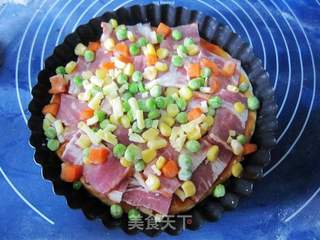 双层无边披萨-培根、萨拉米披萨的做法步骤:9