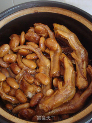 白芸豆烧鸭掌的做法步骤:8