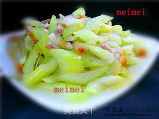 家常菜肴@@西芹炒烧肉的做法步骤:6