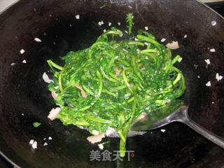 蒜蓉炒茼蒿菜的做法步骤:3