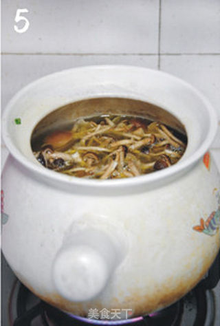 【飞禽走兽】茶树菇土鸡汤——食材是靓汤的关键的做法步骤:5