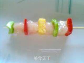 缤纷鸡肉串的做法步骤:6
